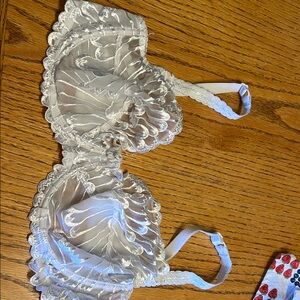 Elegant White Lace Bra